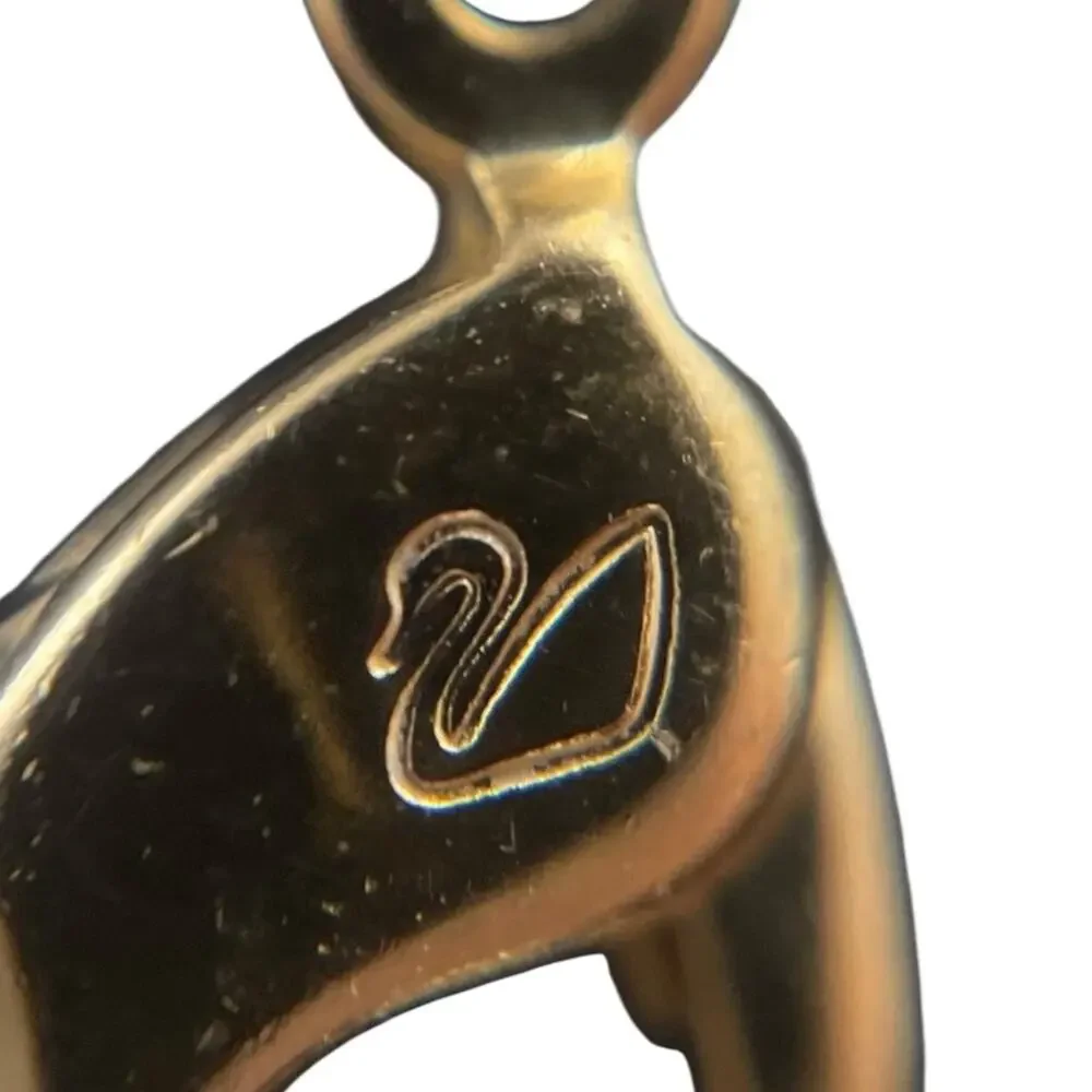 Swarovski Gold Tone Pave Pendant Necklace - Picture 6 of 9